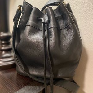 Sseko Pebbled Leather Drawstring Bag